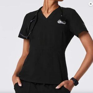 NWT STAR WARS V-Neck Scrub Top Darth Vader Black Figs May The 4th Small